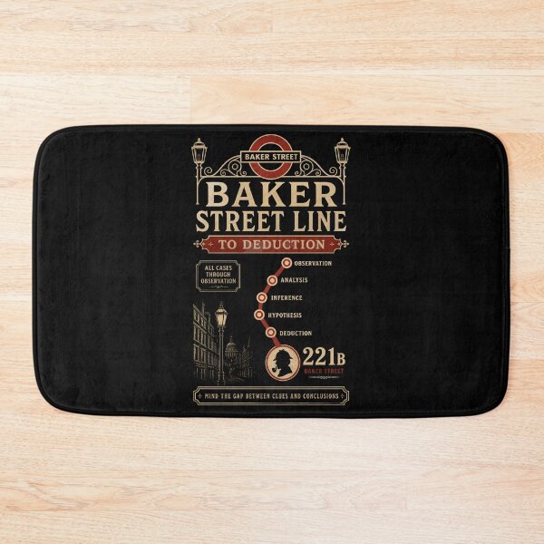 Item preview, Baker Street Line To Deduction Sherlock Holmes Subway Art designed and sold by Fenay Designs.