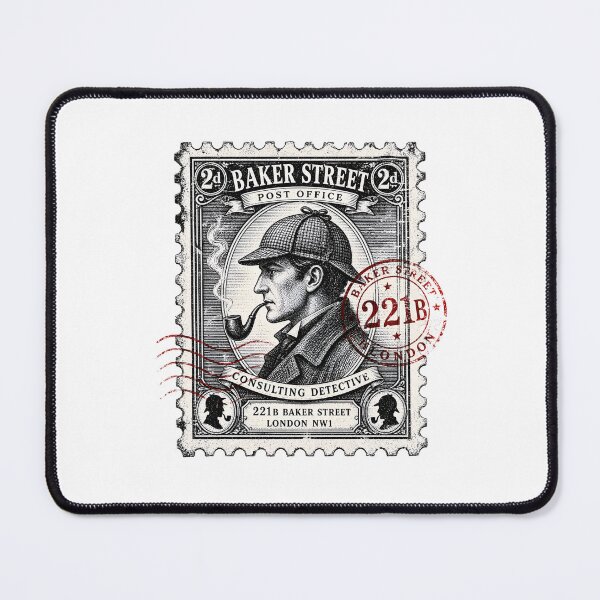 Item preview, Vintage Postage Stamp Sherlock Holmes Baker Street Art designed and sold by Fenay Designs.