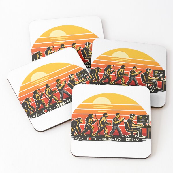 Item preview, Programmer Evolution – From Ape to Code Master Retro Sunset Design designed and sold by PenchalaPrabhas.