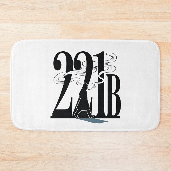 Item preview, Sherlock Holmes 221B Silhouette Pipe Smoke Minimalist Art designed and sold by Fenay Designs.