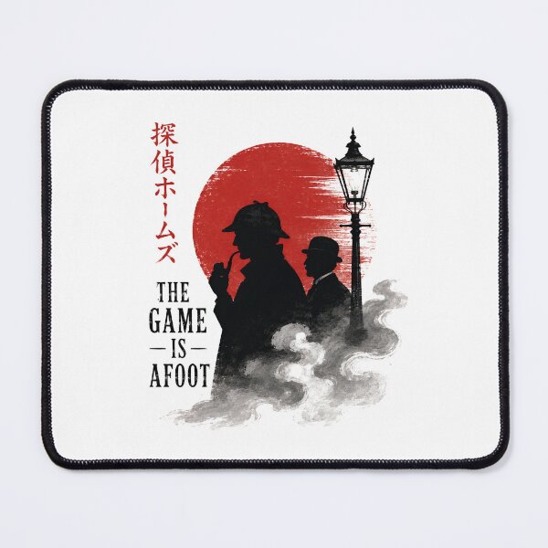Item preview, Sherlock Holmes Watson The Game Is Afoot Red Moon Silhouette designed and sold by Fenay Designs.
