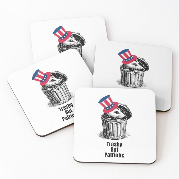 Item preview, Funny Patriotic Possum Trashy But Patriotic 4th of July USA Meme designed and sold by Talisprojekt.