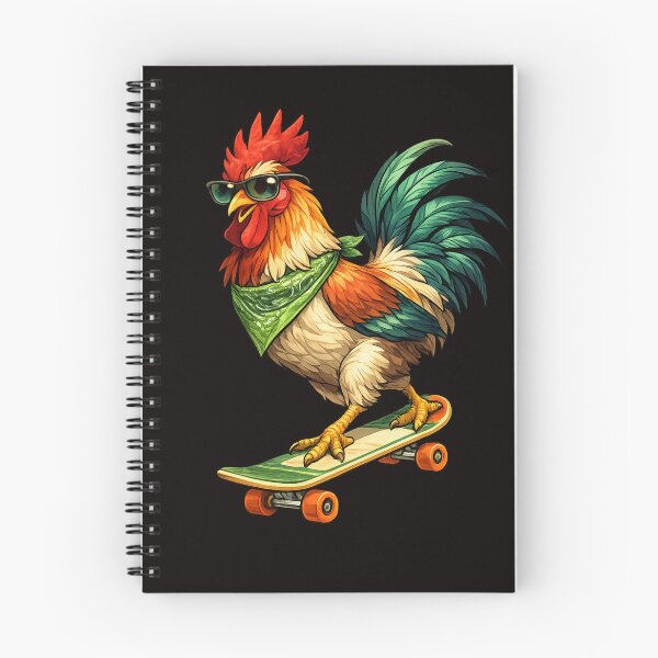Item preview, Funny Rooster on Skateboard Cool Chicken Retro Skater Graphic designed and sold by Tadeusz1.