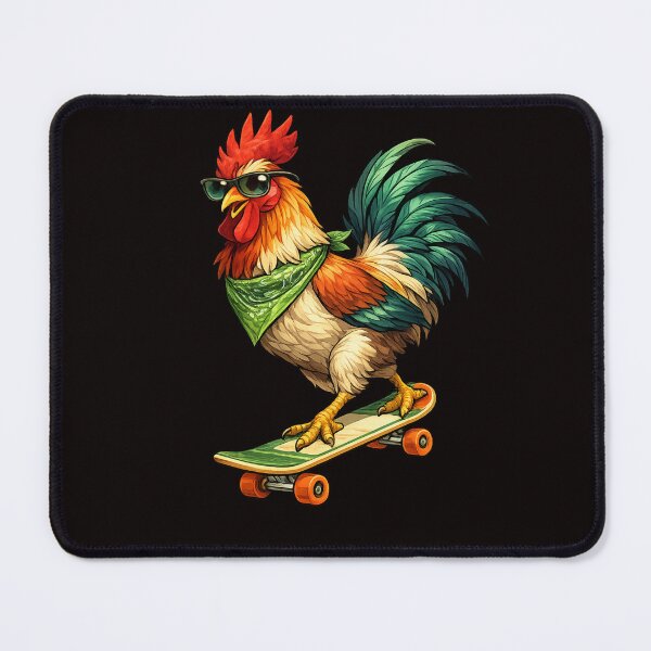 Item preview, Funny Rooster on Skateboard Cool Chicken Retro Skater Graphic designed and sold by Tadeusz1.
