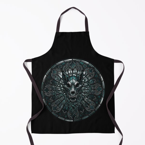 Item preview, Gothic Wolf Skull Stained Glass designed and sold by David Mateo ArtWorks.