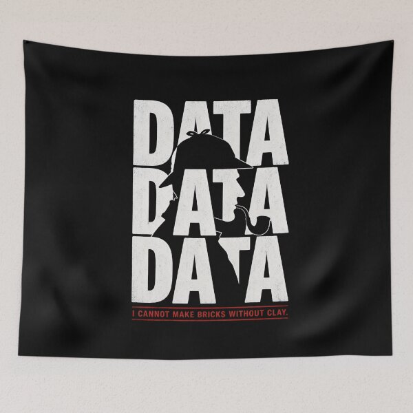 Item preview, Sherlock Holmes Data Bricks Without Clay Silhouette Art designed and sold by Fenay Designs.