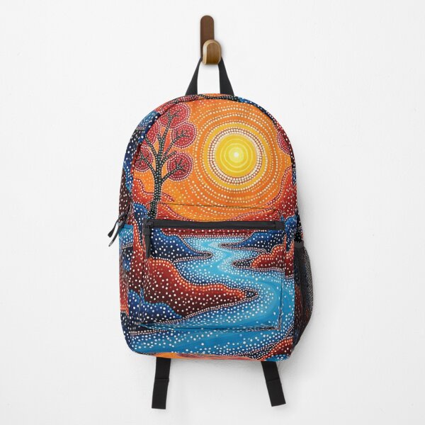 Item preview, Aboriginal Inspired Dot Art - Sunshine on the Murray River designed and sold by GrinGalore.
