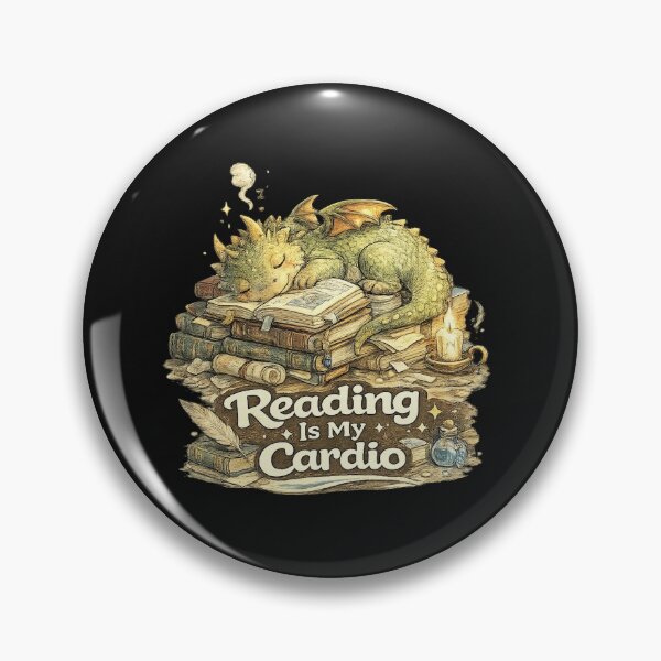 Item preview, Reading Is My Cardio Cute Sleeping Dragon Book Lover Fantasy Meme designed and sold by NarpLTD.