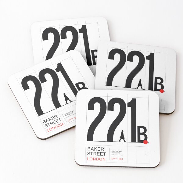 Item preview, Baker Street London 221B Sherlock Holmes Minimalist Evidence Art designed and sold by Fenay Designs.
