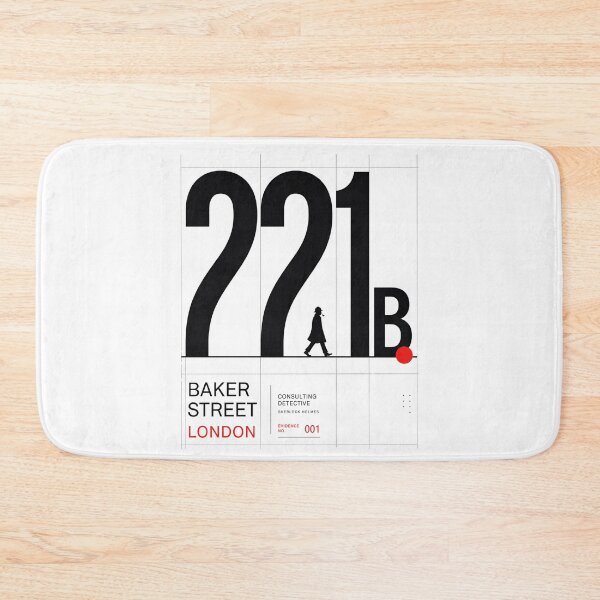 Item preview, Baker Street London 221B Sherlock Holmes Minimalist Evidence Art designed and sold by Fenay Designs.
