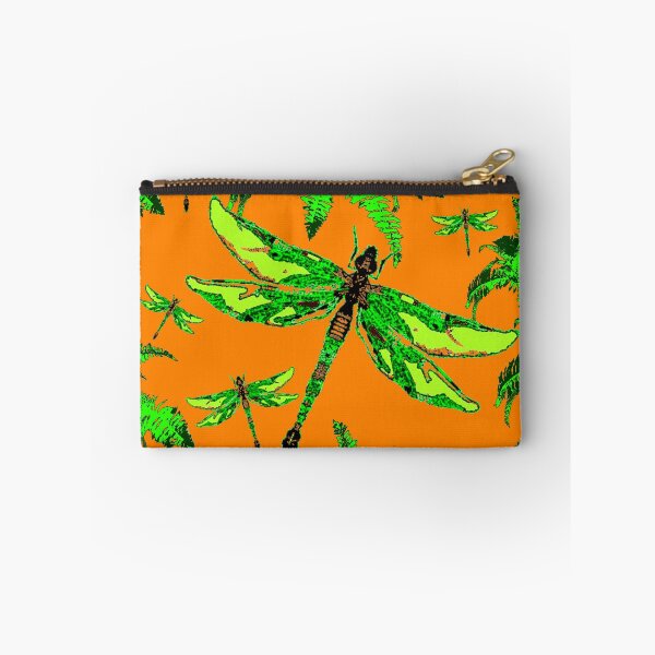 Item preview, CUMIN COLOR TROPICAL FERNS & EMERALD DRAGONFLIES  designed and sold by sharlesart.