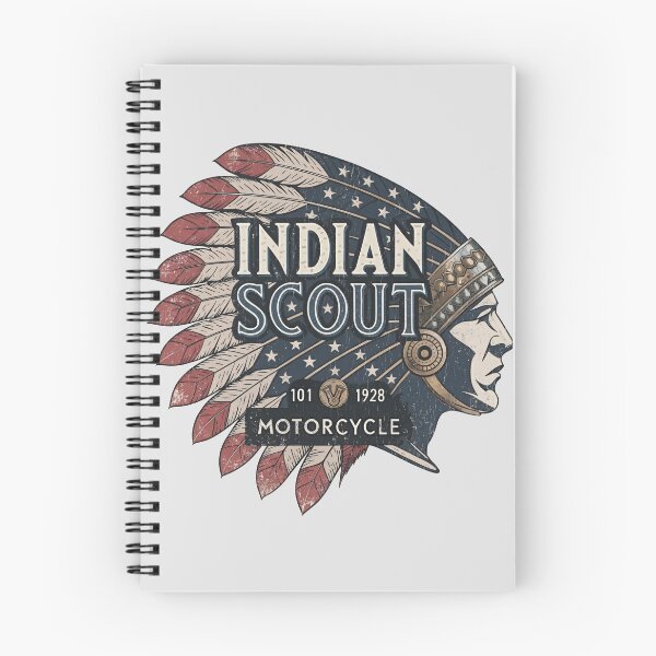 Item preview, 1928 Indian Scout 101 American Native Warrior Feather Headdress / War Bonnet / Classic Vintage Motorcycle designed and sold by EdGraphy.