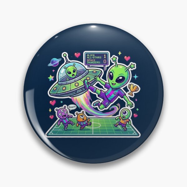 Item preview, Funny UFO Space Soccer Game Cartoon Art designed and sold by EchoPrint Co..