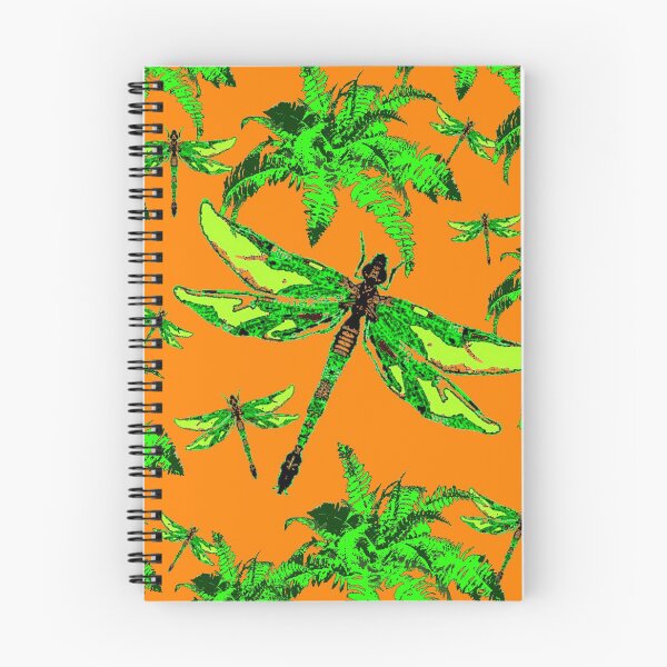 Item preview, CUMIN COLOR TROPICAL FERNS & EMERALD DRAGONFLIES  designed and sold by sharlesart.