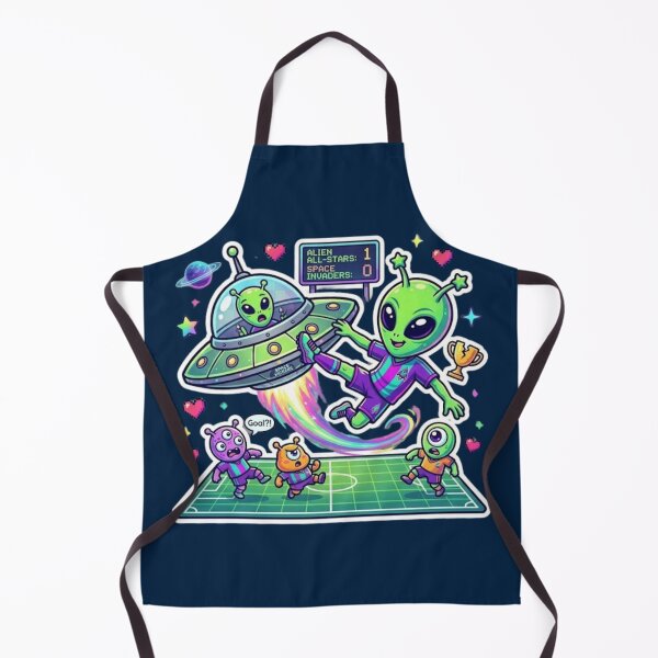 Item preview, Funny UFO Space Soccer Game Cartoon Art designed and sold by EchoPrint Co..