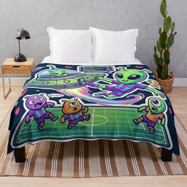 Item preview, Funny UFO Space Soccer Game Cartoon Art designed and sold by EchoPrint Co..