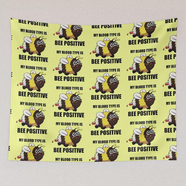 Item preview, My Blood Type is Bee Positive - Funny Bee designed and sold by BumbleBites.