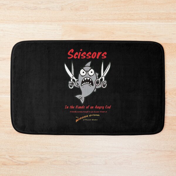 Item preview, Scissors In the hand of an Angry Cod!  designed and sold by HiddenCitadel.