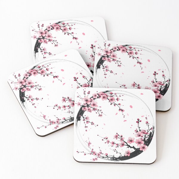 Item preview, Zen Ink Circle and Sakura Blossoms Part Two designed and sold by MikenosukeStudio.