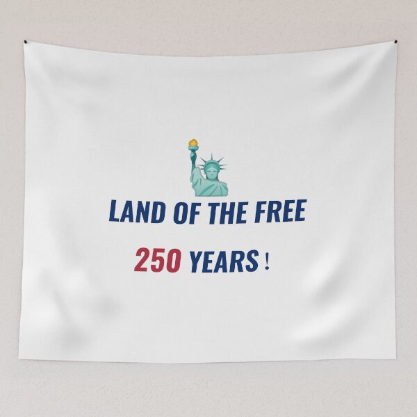 Item preview, LAND OF THE FREE 250 YEARS – America Semiquincentennial Tee | Uncle Jichuan designed and sold by Uncle-Jichuan.