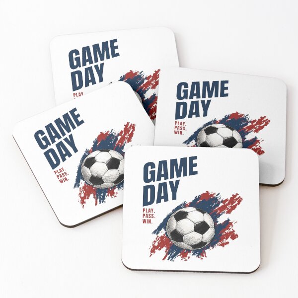Item preview, Game Day Soccer  – Play Pass Win Football Graphic  designed and sold by thesalynn.