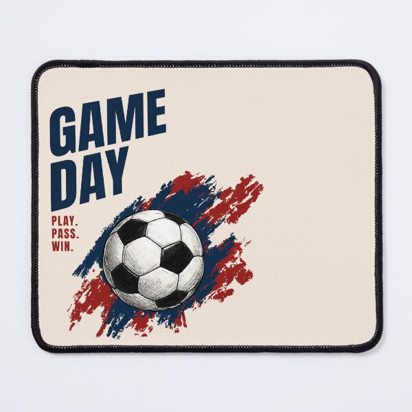 Item preview, Game Day Soccer  – Play Pass Win Football Graphic  designed and sold by thesalynn.