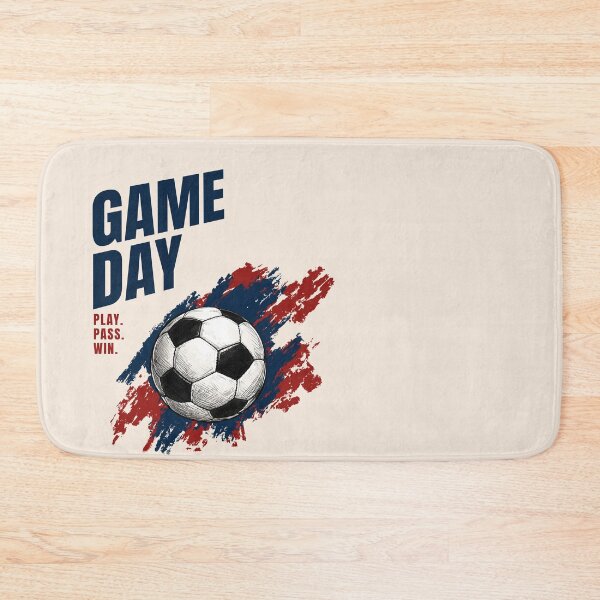 Item preview, Game Day Soccer  – Play Pass Win Football Graphic  designed and sold by thesalynn.