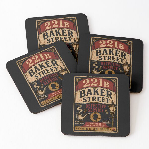 Item preview, 221B Baker Street Detective Service Vintage Matchbox Sign designed and sold by Fenay Designs.