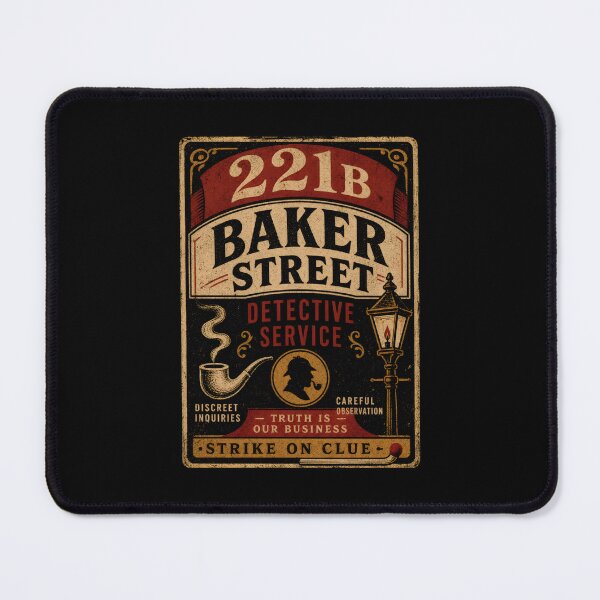 Item preview, 221B Baker Street Detective Service Vintage Matchbox Sign designed and sold by Fenay Designs.