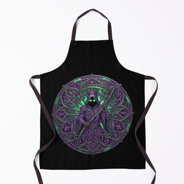 Item preview, Crowned Grim Reaper Gothic Stained Glass designed and sold by David Mateo ArtWorks.