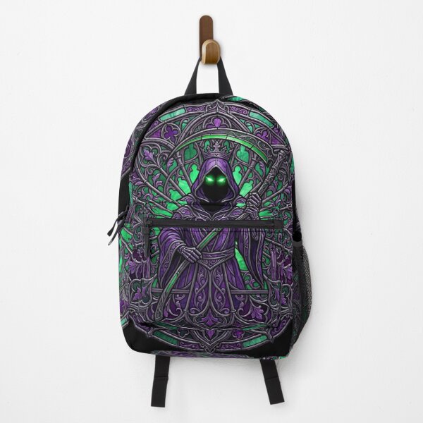 Item preview, Crowned Grim Reaper Gothic Stained Glass designed and sold by David Mateo ArtWorks.