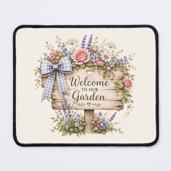 Item preview, Welcome to Our Garden Sign | Cottagecore Floral Garden Welcome Sign designed and sold by looplandger.