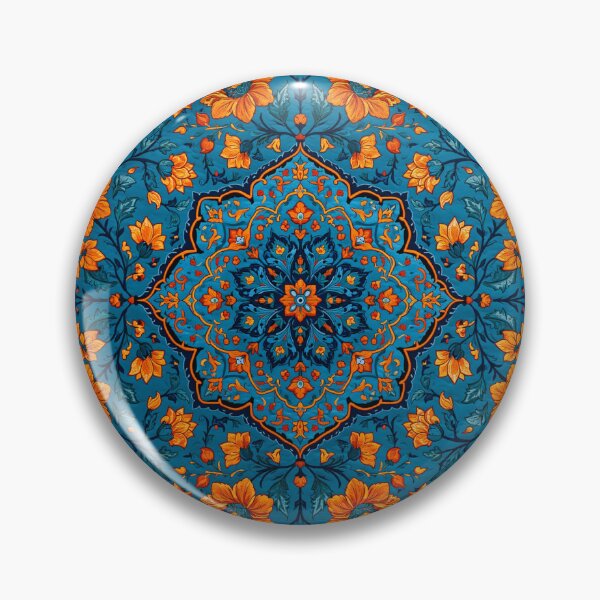 Item preview, Oriental Blue Rug Beautiful Floral Design  designed and sold by GrinGalore.