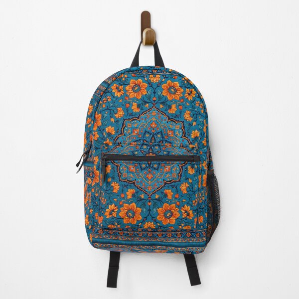 Item preview, Oriental Blue Rug Beautiful Floral Design designed and sold by GrinGalore.