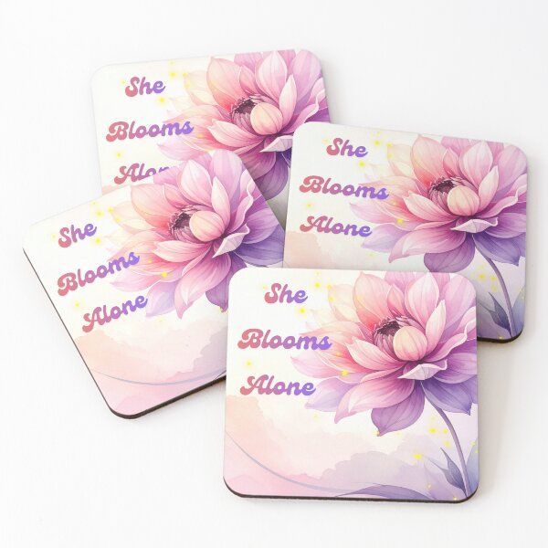 Item preview, She Blooms Alone | Floral Feminine Art designed and sold by DesignsByTaara.
