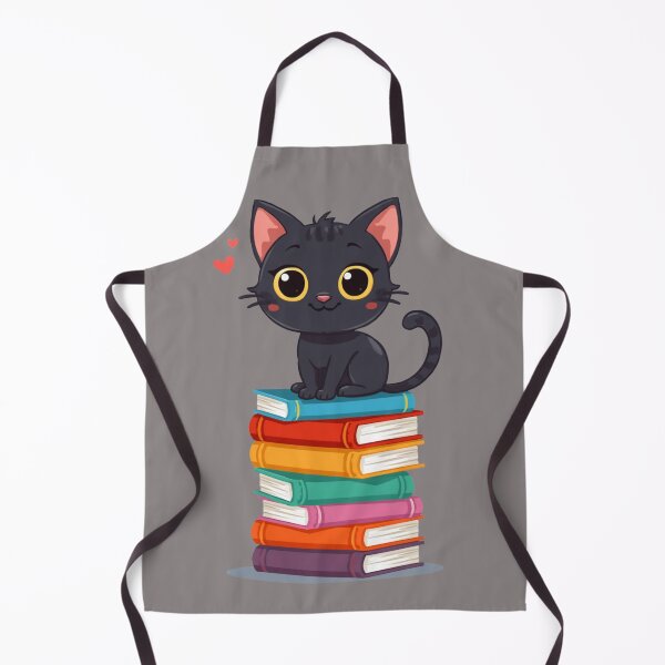 Item preview, Midnight Cat on Rainbow Book Stack designed and sold by aminomen.