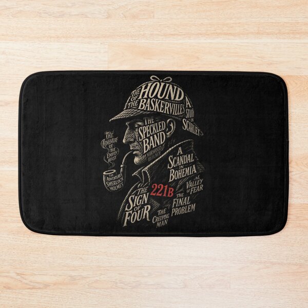 Item preview, Classic Novel Titles Sherlock Holmes Typography Silhouette Art designed and sold by Fenay Designs.