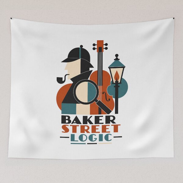 Item preview, Baker Street Logic Sherlock Holmes Abstract Geometric Art designed and sold by Fenay Designs.