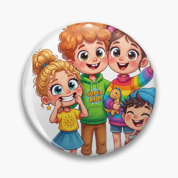 Item preview, Diverse and Playful Cartoon Kids Group with Funny Expressions - Vector Art Illustration designed and sold by krishna-artdesigns.