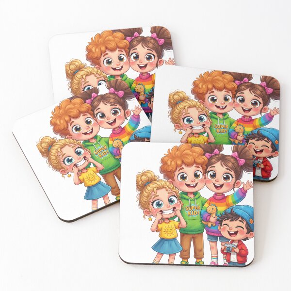 Item preview, Diverse and Playful Cartoon Kids Group with Funny Expressions - Vector Art Illustration designed and sold by krishna-artdesigns.