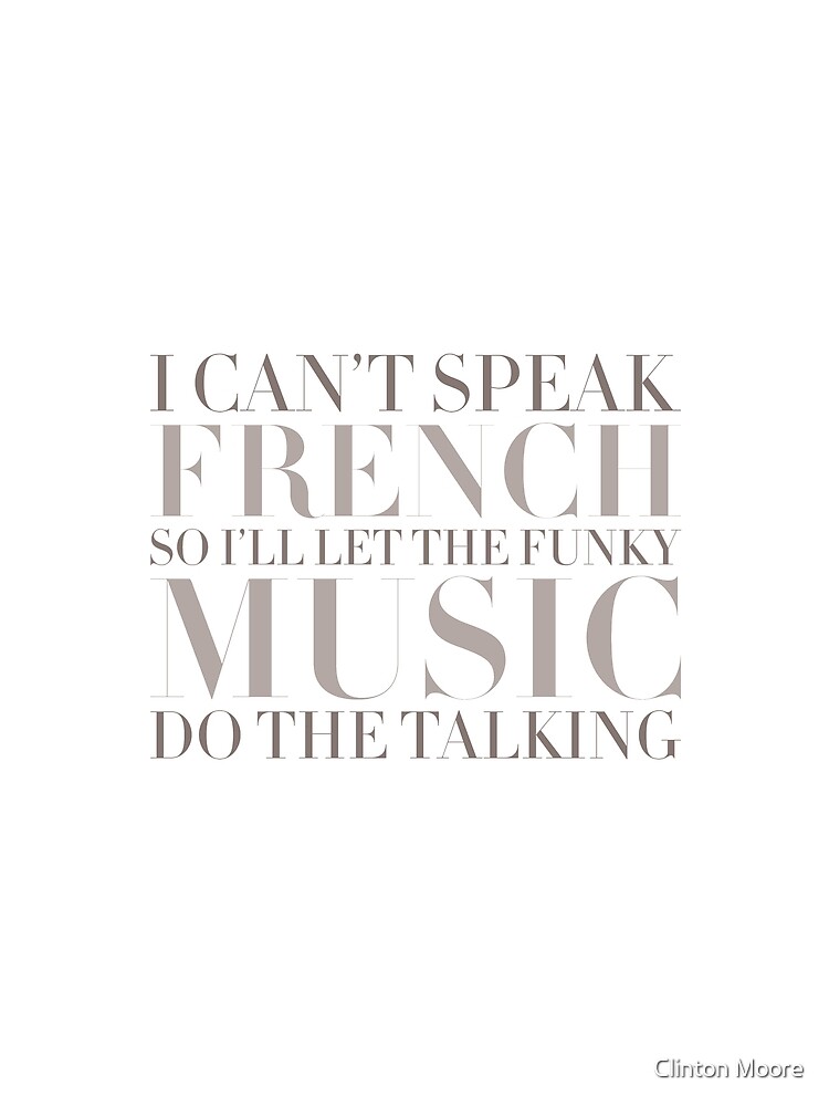 cant speek french cant speek french