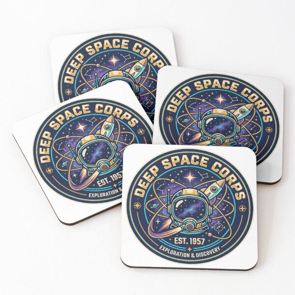 Item preview, Deep Space Corps EST 1957 Exploration Discovery Astronaut Helmet Space Badge Art designed and sold by Void and Neon.