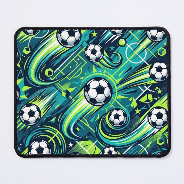 Item preview, Kickoff Chaos Seamless Soccer Pattern designed and sold by MoonwoodStudio.