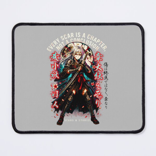 Item preview, Every Scar Is a Chapter, Not a Conclusion – Anime Samurai Warrior Art designed and sold by FinalArcStudio.