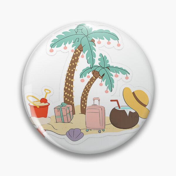 Item preview, Ho Ho Holidays Tropical Christmas Sticker | Beach Vacation Christmas Palm Tree Die Cut Sticker designed and sold by Fill Dreams Studio.