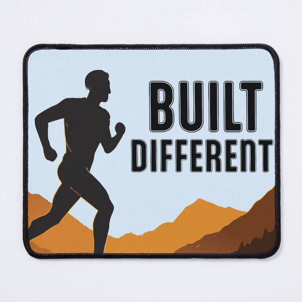 Item preview, Built Different — Trail Runner Silhouette Mountain Athlete Motivational Sports Design designed and sold by tee.crush.