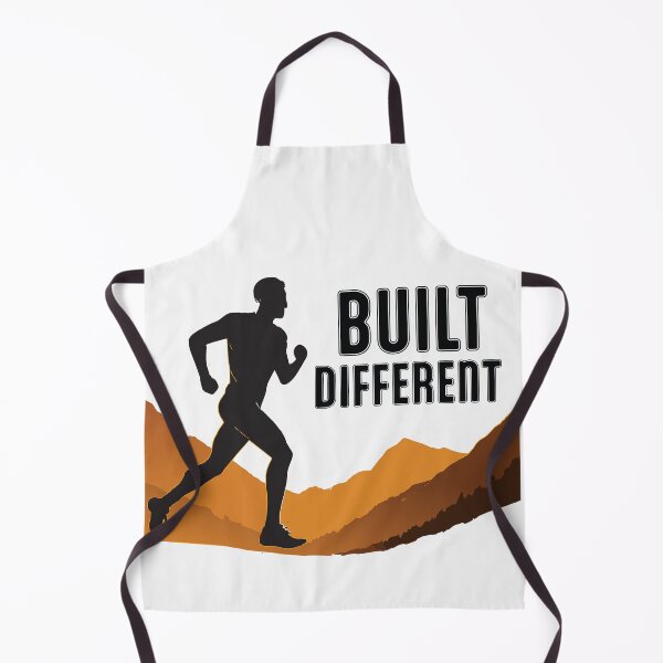 Item preview, Built Different — Trail Runner Silhouette Mountain Athlete Motivational Sports Design designed and sold by InkSpireSport.
