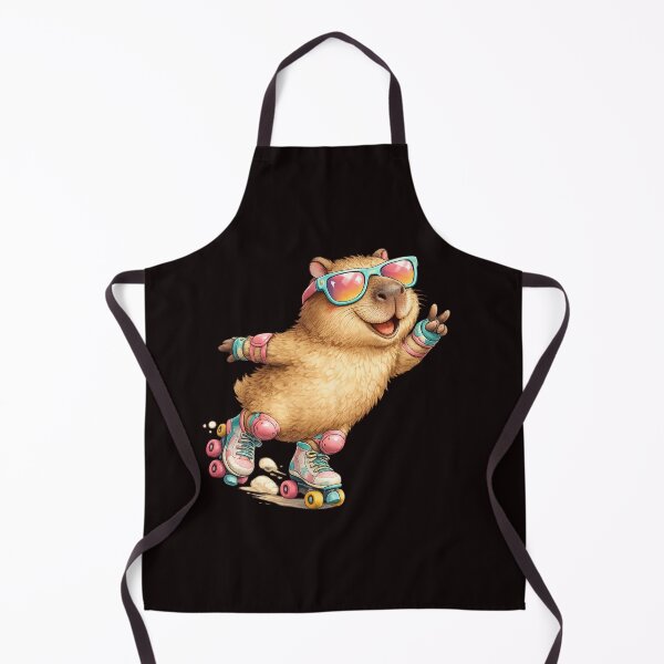 Item preview, Funny Capybara on Roller Skates Cool Retro Kawaii Animal Design designed and sold by Tadeusz1.