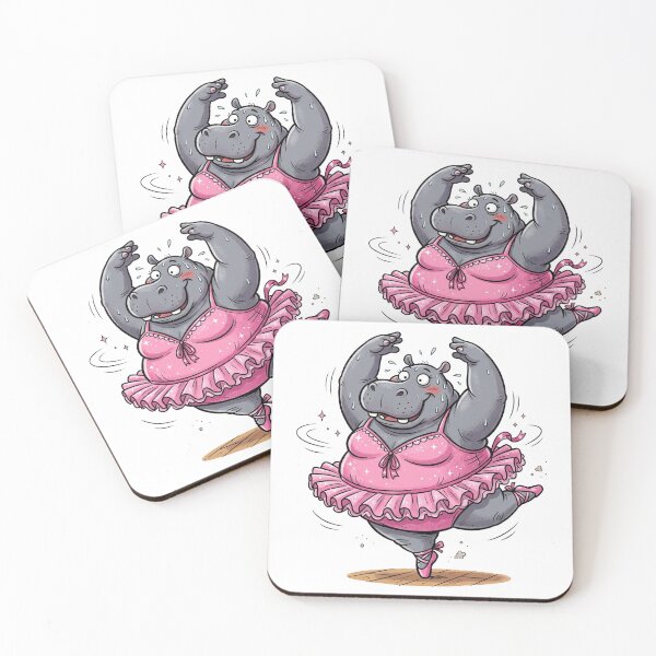 Item preview, Funny Hippo In Tutu Ballet Dancer Cartoon designed and sold by DuckOddity.