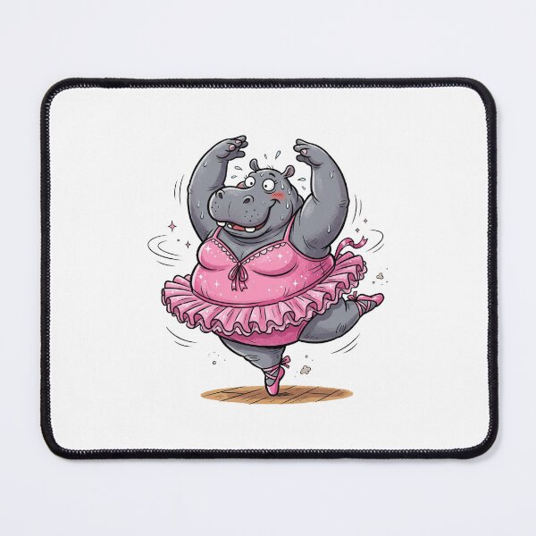 Item preview, Funny Hippo In Tutu Ballet Dancer Cartoon designed and sold by DuckOddity.